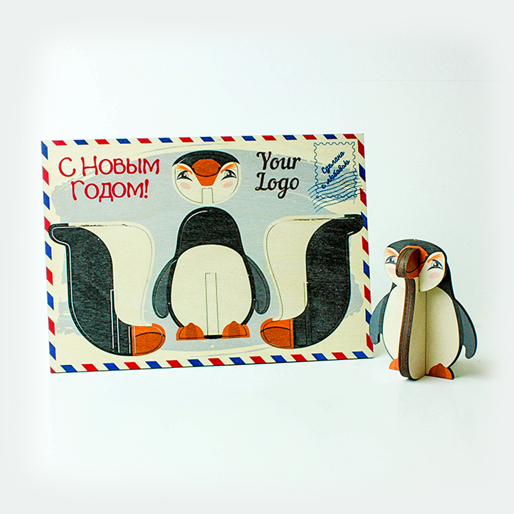 Открытка сувенир "Пингвин"
